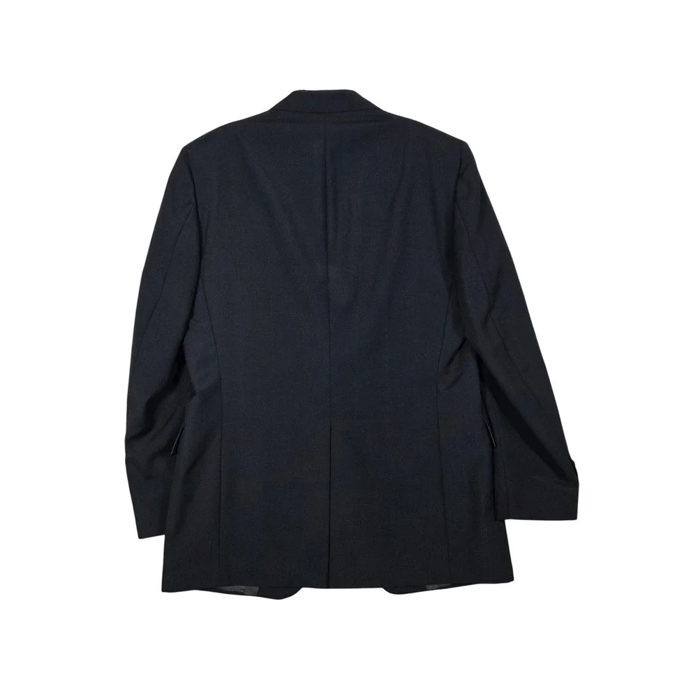Warren Sewell Blazer Black Wool Blend Two Button Single Vent 42L, Sport Coat